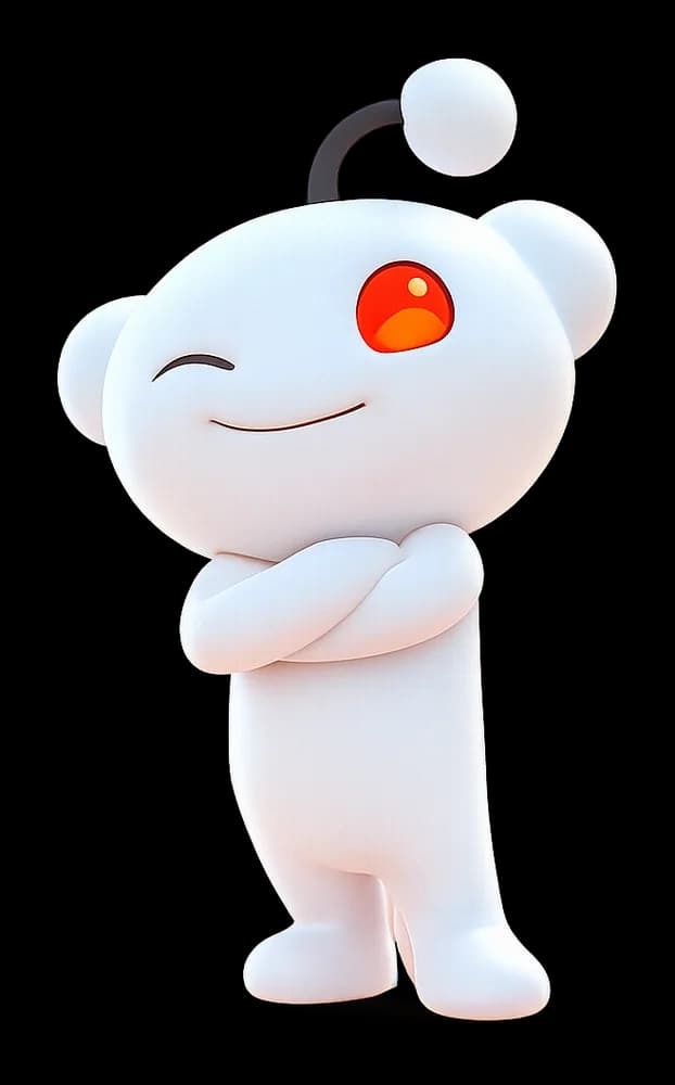 Snoo with arms crossed, confident